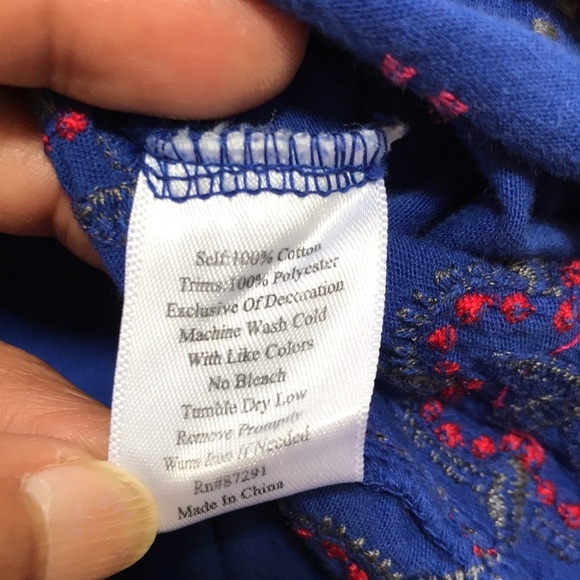 JOHNNY WAS Size L embroidered front button dress - Picture 7 of 9